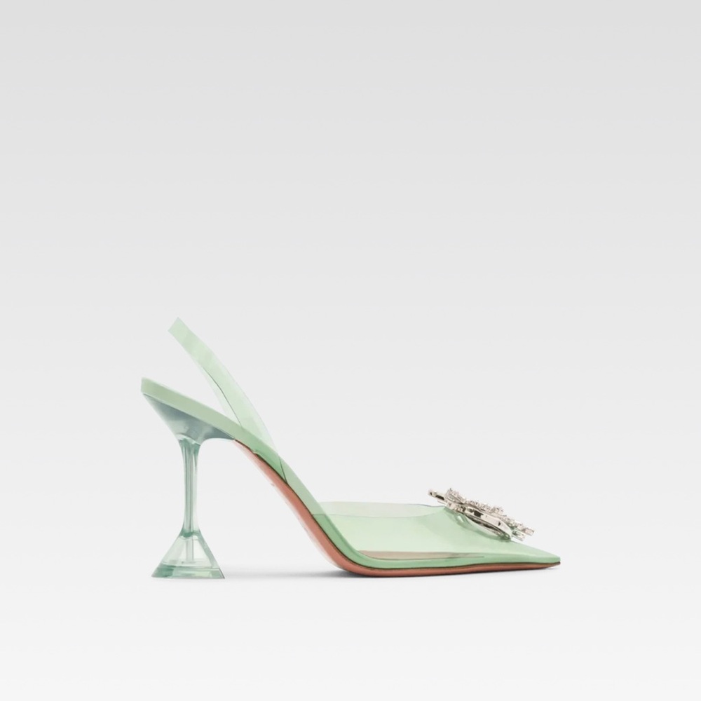 AMINA MUADDI
Begum embellished PVC slingback pumps, Size 38
